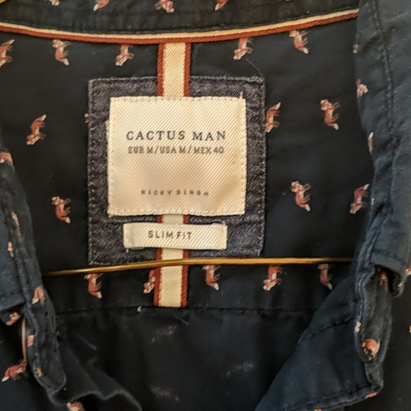 Cactus Man slim fit medium fox print shirt - Picture 2 of 2